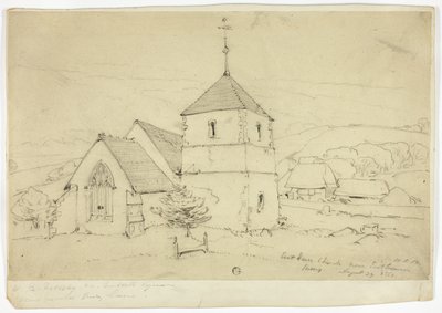 Iglesia de Eastdam cerca de Eastbourn Sussex de William Roxby Beverley