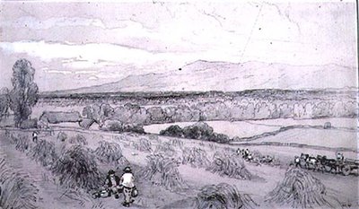 Escena de la cosecha de William Roxby Beverly