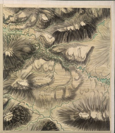 Paso de Glencoe, del Roy Military Survey of Scotland de William Roy