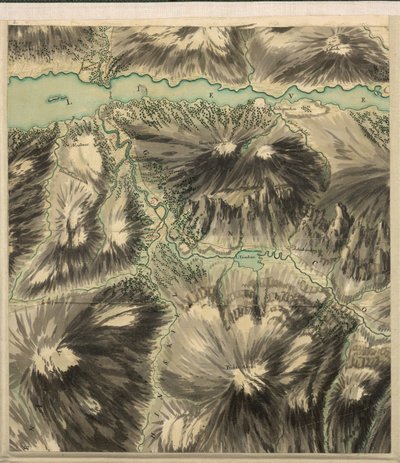 Paso de Glencoe, del Roy Military Survey of Scotland de William Roy