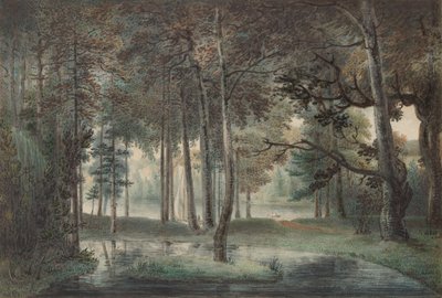 Vista desde la finca del artista, Springland, o el Elysian Bower, ca. 1800 de William Russell Birch