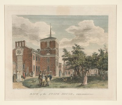 Parte trasera de la Casa del Estado, Filadelfia de William Russell Birch