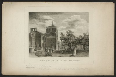 Parte trasera de la Casa del Estado, Filadelfia de William Russell Birch