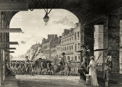 El cortejo fúnebre de George Washington por la High Street en Filadelfia de William Russell Birch
