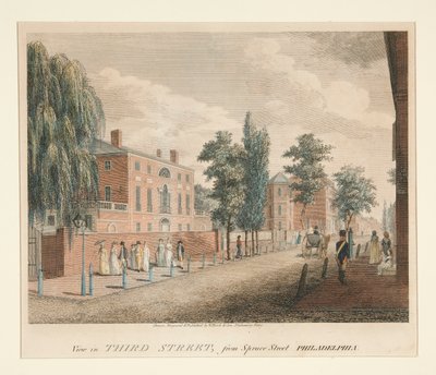 Ver en Third Street, desde Spruce Street Filadelfia de William Russell Birch