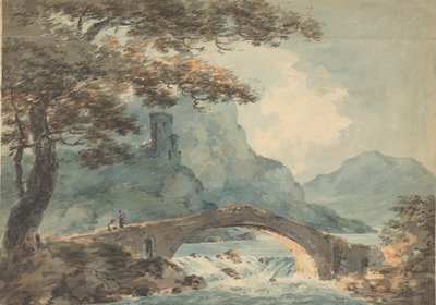 Dos hombres en un puente de William Sawrey Gilpin