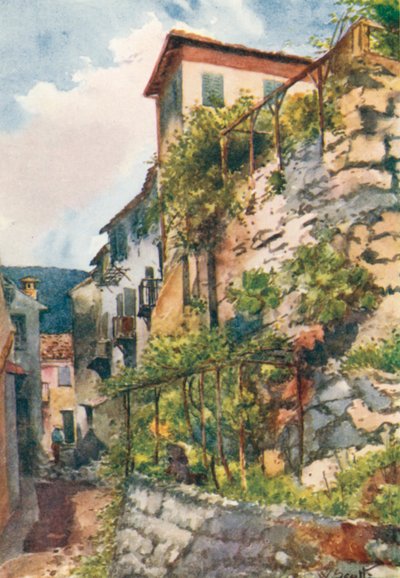 Calle en Falicon (litografía en color) de William Scott