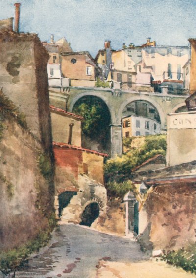 Calle en Grasse (litografía en color) de William Scott