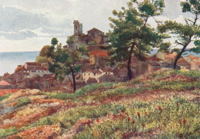 Casco antiguo de Cannes (litografía en color) de William Scott