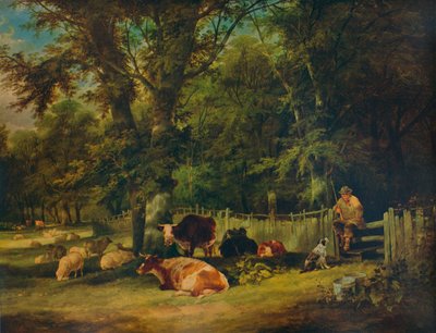 Un rincón sombreado, 1840 de William Shayer