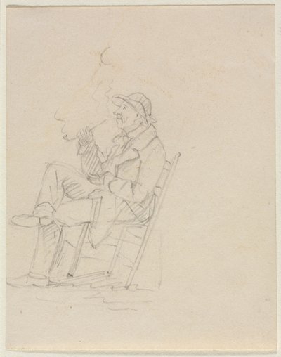 Hombre fumando una pipa de William Sidney Mount
