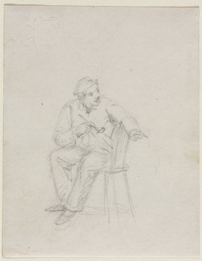 Hombre fumando una pipa de William Sidney Mount