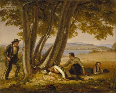 Haciendo Novillos o Niños Atrapados Durmiendo en un Campo de William Sidney Mount