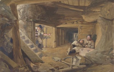 Mina en el Bastión del Mat, Sebastopol, Crimea de William Simpson