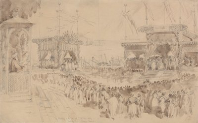 Bendición del Canal de Suez, 16 de noviembre de 1869 de William Simpson