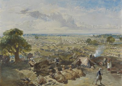 Campamento del Gobernador General y del Comandante en Jefe en Jalandhar, 1 de febrero de 1860 de William Simpson