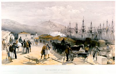 El ferrocarril en Balaklava, 1855-1856 de William Crimea Simpson