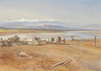El río Chenab, Punjab de William Simpson