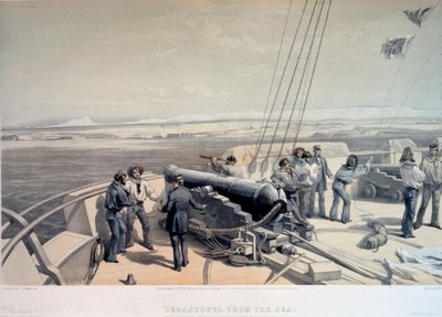 Vista de Sebastopol desde el mar, 1855 de William Simpson