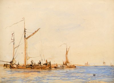 Escena del Río (o En el Escalda en Amberes), c.1836 de William Simson
