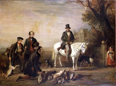 El fin del día: William Scrope en un pony blanco de William Simson