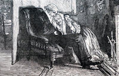 Una pareja de ancianos. Por William Small (1843-1929) un ilustrador inglés. 1880 (grabado) de William Small