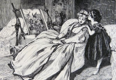 Madre trabajando en una pieza de bordado de William Small