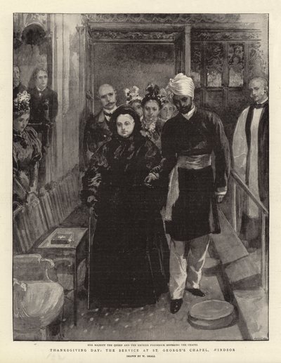 Día de Acción de Gracias, el Servicio en la Capilla de San Jorge, Windsor de William Small