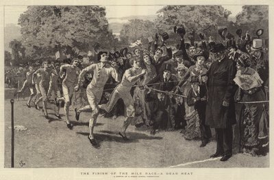 El final de la carrera de una milla, un empate de William Small