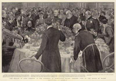 La salud de Lord Roberts en el almuerzo en el Palacio de Buckingham, presidido por el Príncipe de Gales de William Small
