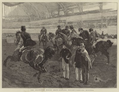 La Exposición de Caballos de Islington, juzgando Cazadores de Peso de William Small
