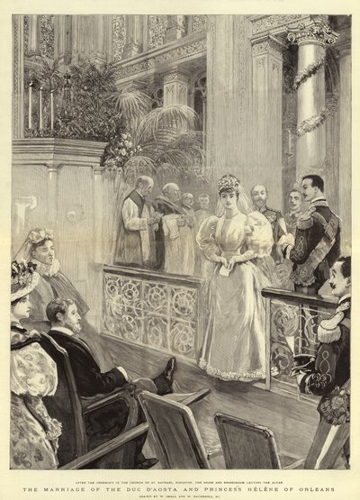 El matrimonio del Duque de Aosta y la Princesa Helena de Orleans de William Small