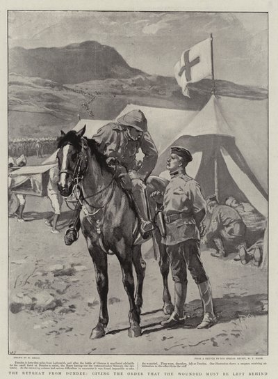 La Retirada de Dundee, dando la Orden de que los Heridos deben ser dejados atrás de William Small