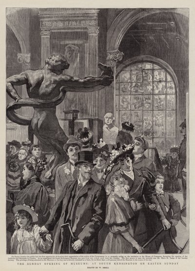 La apertura dominical de museos, en South Kensington el domingo de Pascua de William Small