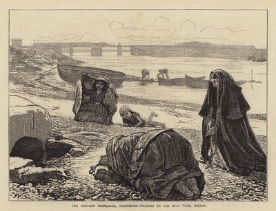 Las Tierras Altas Occidentales, Connemara, peregrinos al Pozo Sagrado, Galway de William Small