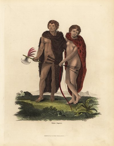 Hombre y mujer africanos albinos de William Smellie