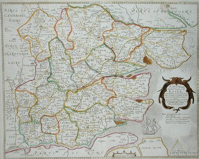 Un Nuevo Mapa del Condado de Essex, publicado por Henry Overton de William Smith