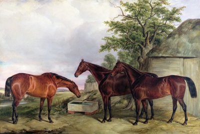 Cazadores en un paisaje de William Snr. Luker