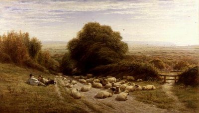 El lado soleado de la vida de un pastor - Cerca de Eastbourne de William Snr. Luker