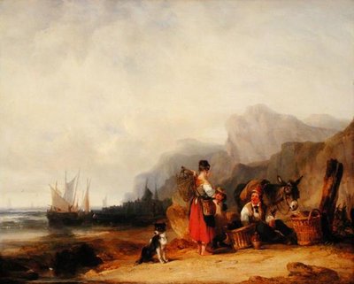 Los Pescadores de Camarones, c.1835 de William Snr. Shayer