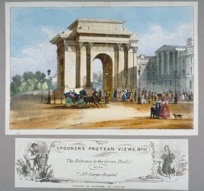 Hyde Park Corner, Londres, c1835 de William Spooner