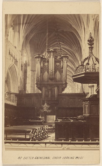 Catedral de Exeter, Coro mirando al Oeste. de William Spreat