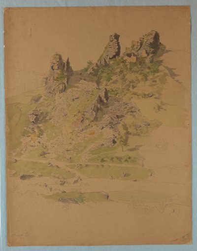 Castillo de Calenfells, cerca de Kirn, Alemania de William Stanley Haseltine