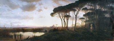 Castillo de Ostia visto desde el bosque de pinos de Castel Fusano, 1881 de William Stanley Haseltine