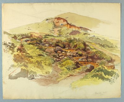 Estudio de Paisaje, Baveno, Lago Maggiore, Italia de William Stanley Haseltine
