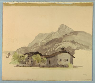 Estudio de Paisaje, Brunnen, Suiza de William Stanley Haseltine