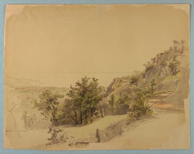 Estudio de paisaje, Sorrento, Italia de William Stanley Haseltine