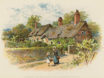 En la tierra de Shakespeare, la cabaña de Anne Hathaway en Shottery, Stratford-on-Avon de William Stephen Coleman