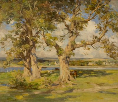Tres Árboles junto a un Río de William Stewart MacGeorge