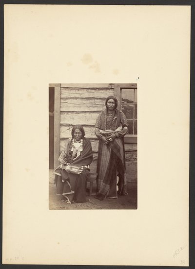Hijos del Jefe Arapaho, Pequeño Cuervo [Pequeño Oso y Escudo, probablemente en el Campamento de Abastecimiento]. de William Stinson Soule